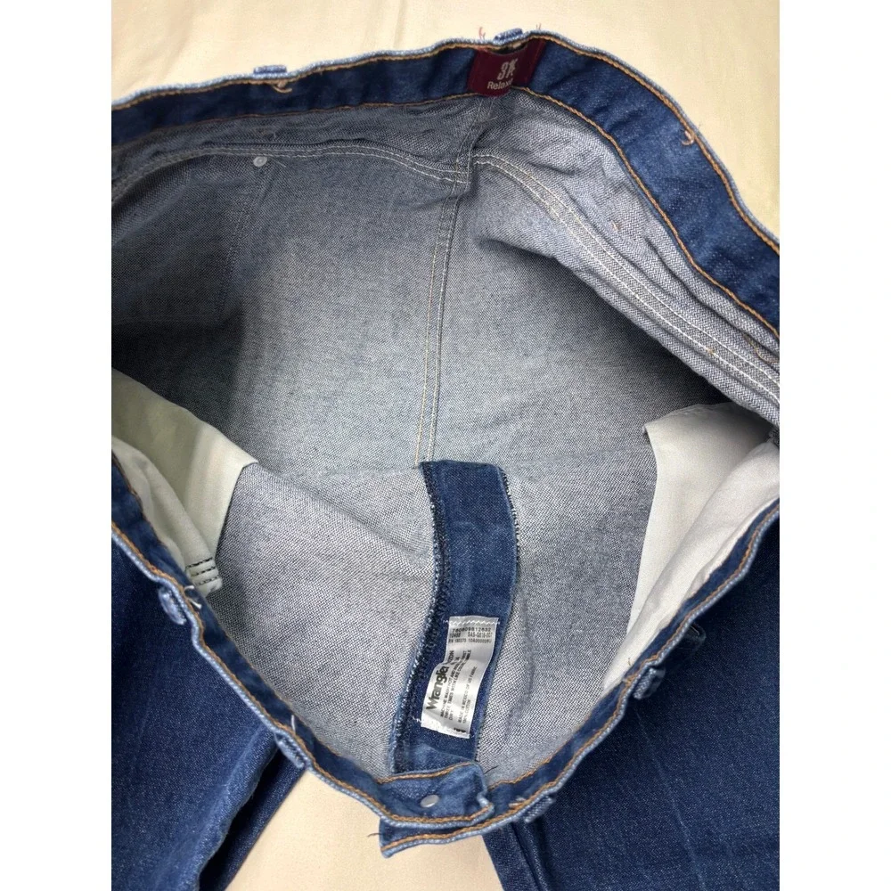 Wrangler Men Jeans 31MWZDN Dark Wash Relaxed Fit Cotton‎ 44x34